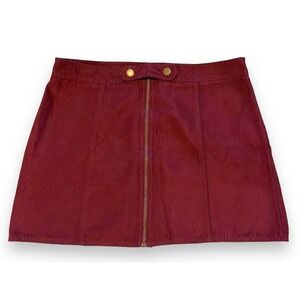 L.A. Hearts Mini Suede Skirt Women's Burgundy S